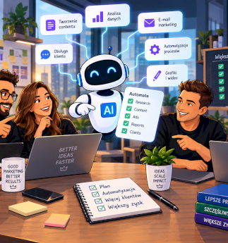 AI dla agencji marketingowej w praktyce: jak wdrożyć, co zautomatyzować i na czym realnie zarobić?