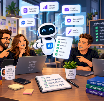 AI dla agencji marketingowej w praktyce: jak wdrożyć, co zautomatyzować i na czym realnie zarobić?
