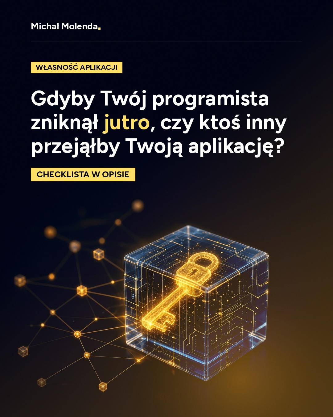 Zadaj sobie to pytanie, zanim zapłacisz kolejną fakturę za rozwój aplikacji. Jeśli kod leży na koncie agencji, domena jest zarejestrowana na freelancera, a hasło do serwera ma jedn...